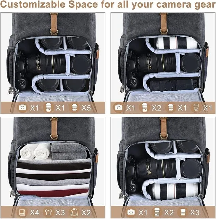 Photographer Canvas Camera Backpack